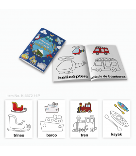 LIBRO PARA COLOREAR TRANSPORTE