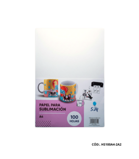 PAPEL PARA SUBLIMACION A4 100 HOJAS