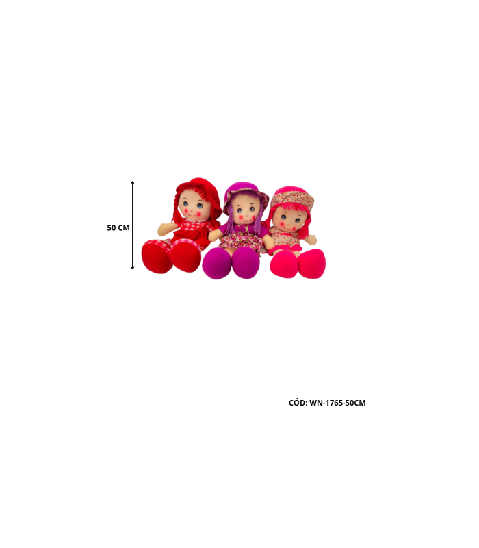 MUÑECA DE TRAPO DE 50CM