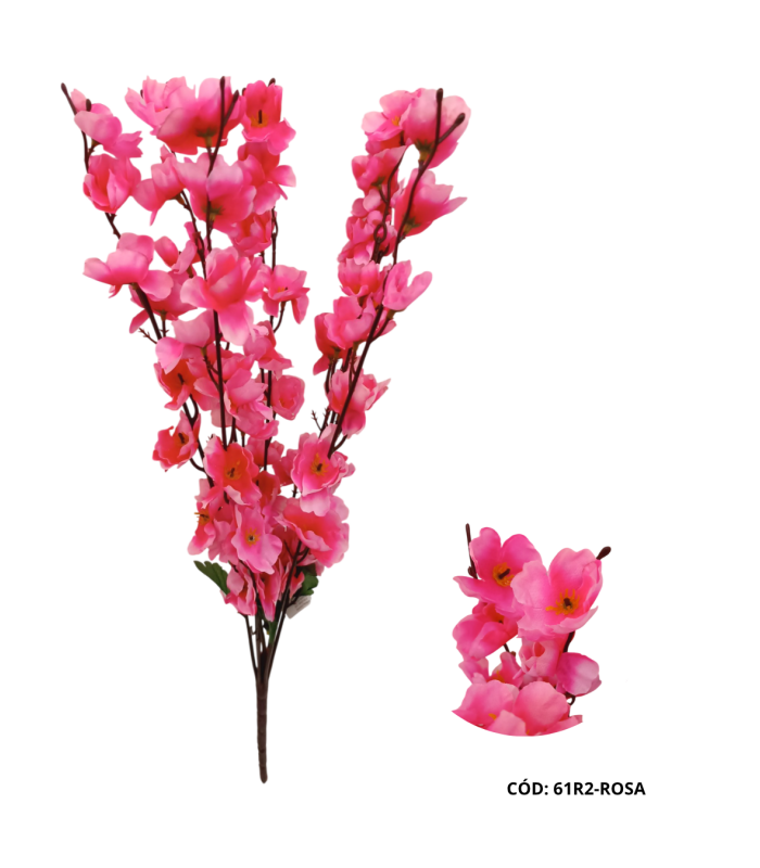 RAMO DE CEREZOS (ROSA) 56CM