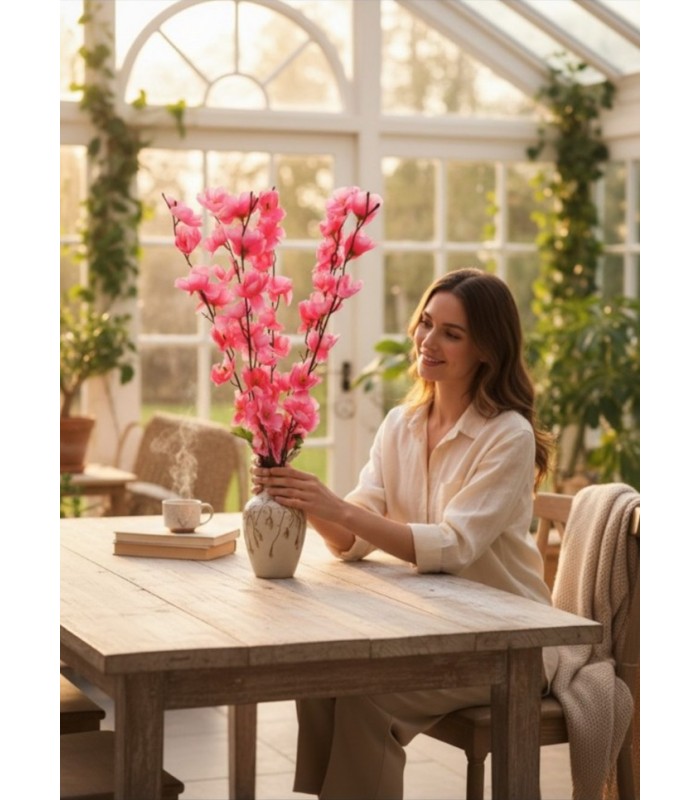 RAMO DE CEREZOS (ROSA) 56CM