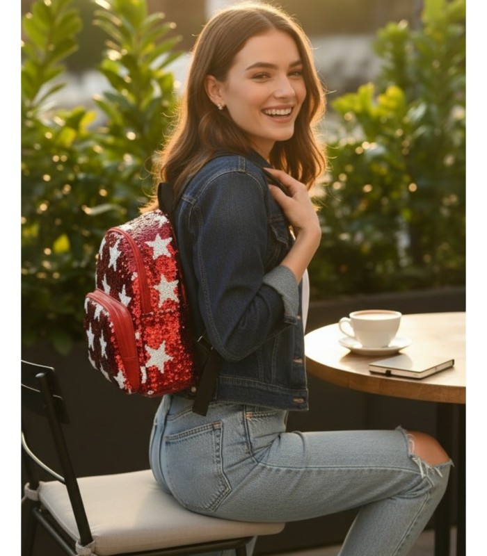 MOCHILA CON LENTEJUELAS