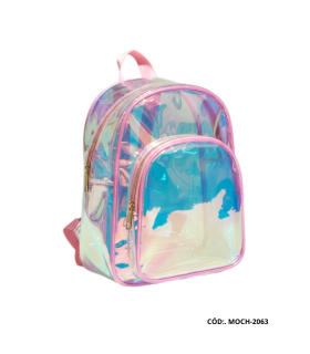 MOCHILA TRANSLUCIDA 27*23*12CM