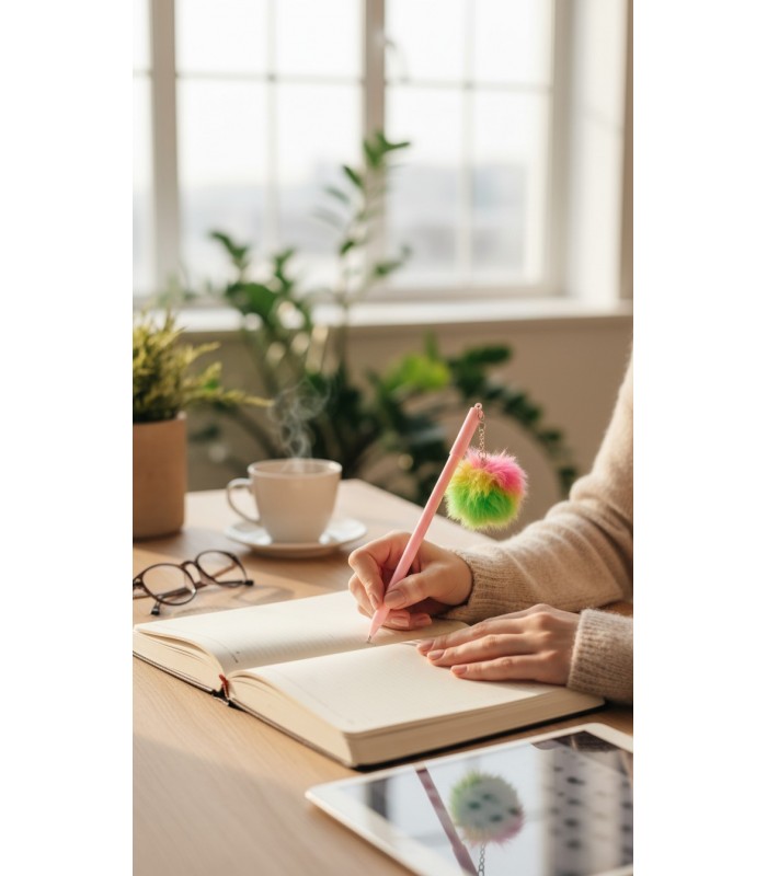 BOLIGRAFO CON POMPOM
